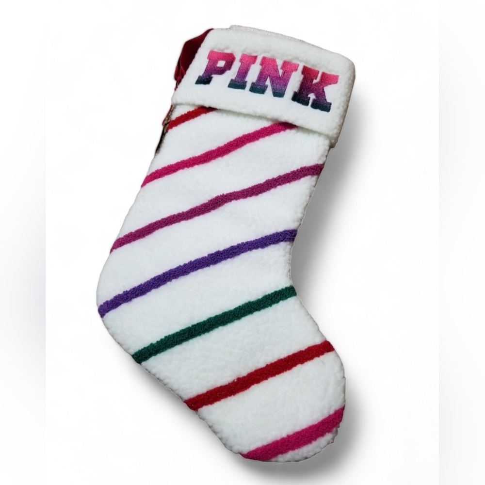 NIP PINK VS Rainbow Stripped Stocking